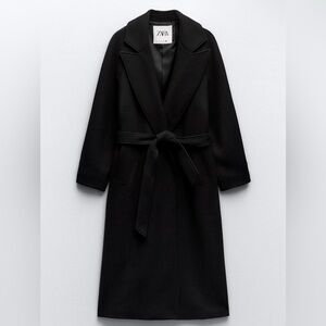 NEW (no tag) ZARA belted wool coat